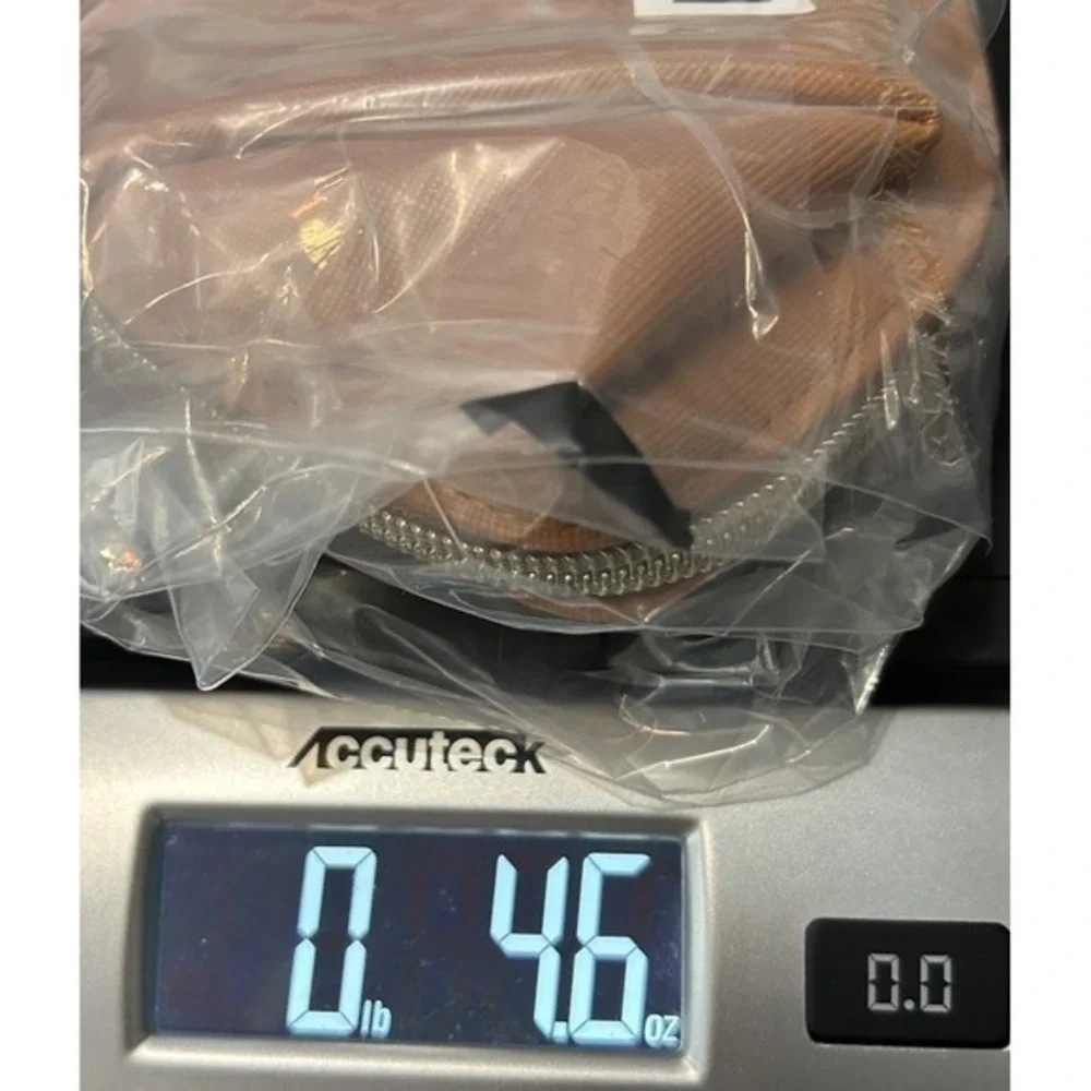 Moroccanoil Brown Faux Leather Cosmetic Bag Zippered Pouch‎ Makeup Organizer - Picture 8 of 8